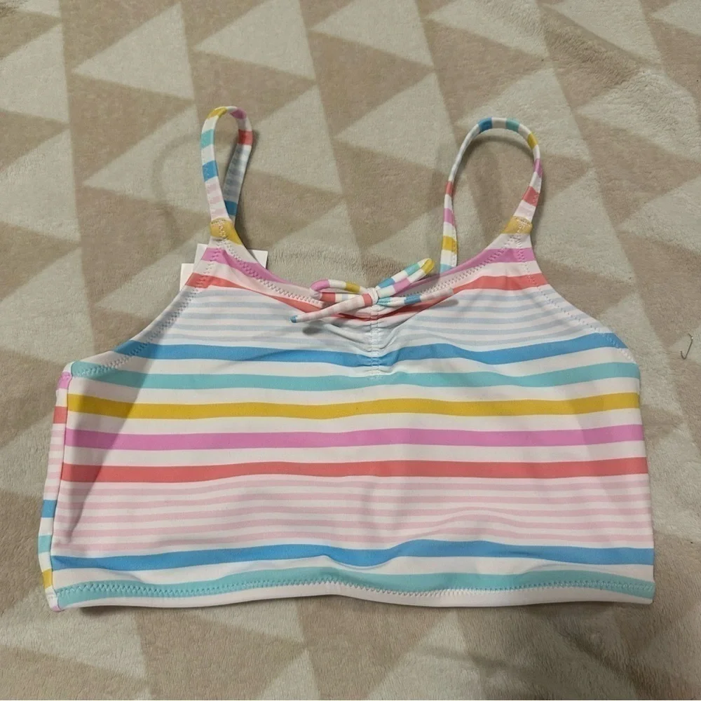 J crew girls striped bikini top